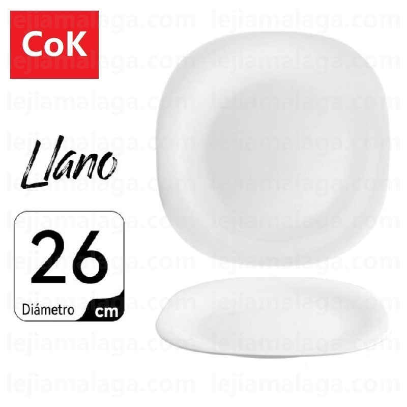 PLATO COK LLANO CUADRADO BOREAL 26X26 CM