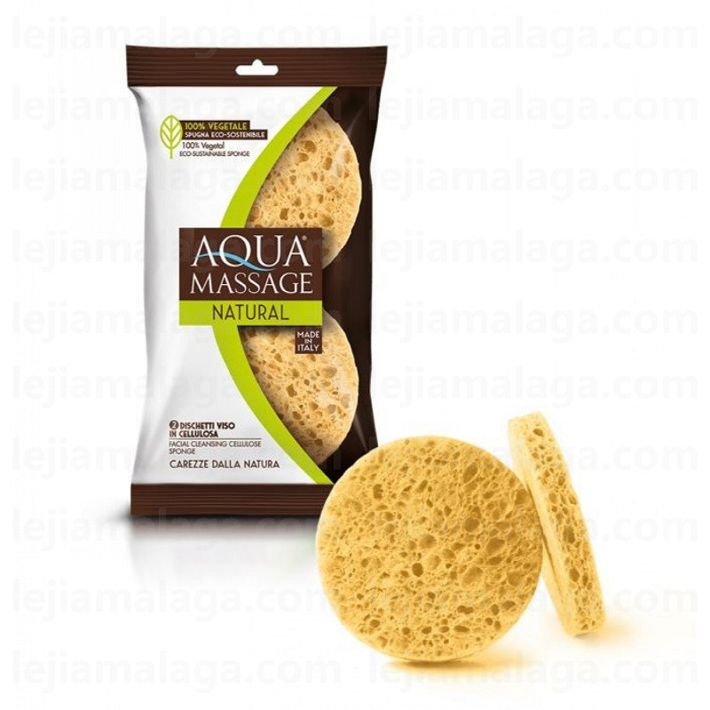 ESPONJA DE DUCHA DISCO AQUA MASSAGE VEGETAL NATURAL