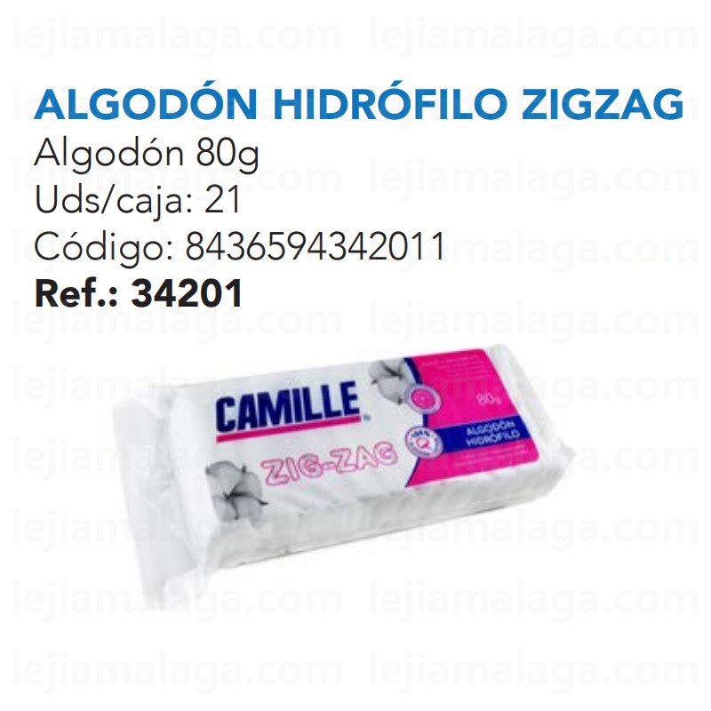 CAMILLE HIDROFILO ALGODON ZIG ZAG 80GRS