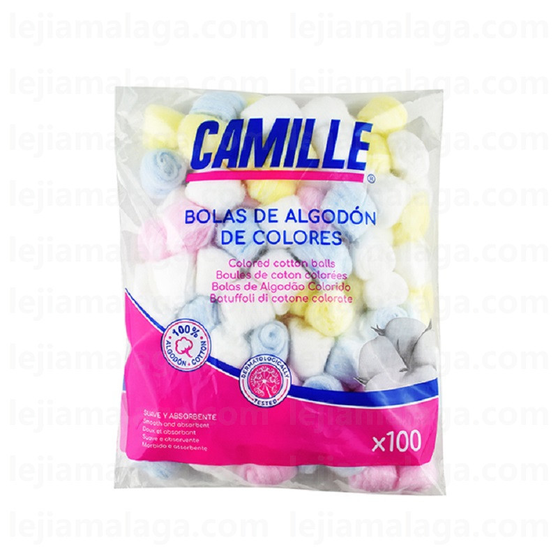CAMILLE BOLAS DE ALGODON COLORES 100 UDS