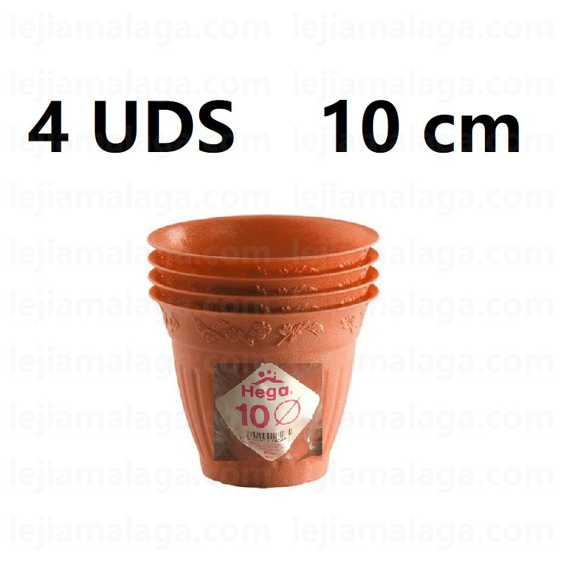 MACETA REDONDA 10 CM SET 4 UNDS