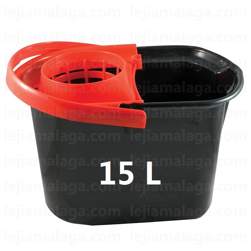CUBO FREGONA RECTANGULAR 15L NEGRO TORRENTE