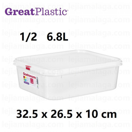 Táper Gastronorm Rectangular 1/2 Microonda 6.8L GreatPlastic