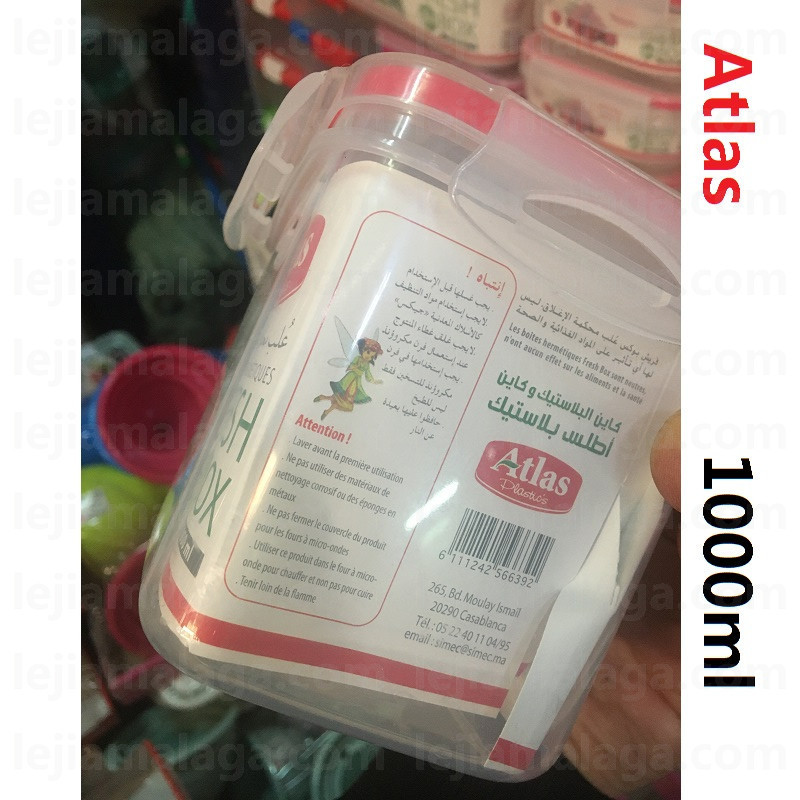 Fiambrera fresh box atlas con cierra 1000ml