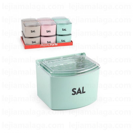 SALERO CON TAPA TRANSPARENTE PLASTIC FORTE SURTIDO COLOR PASTEL