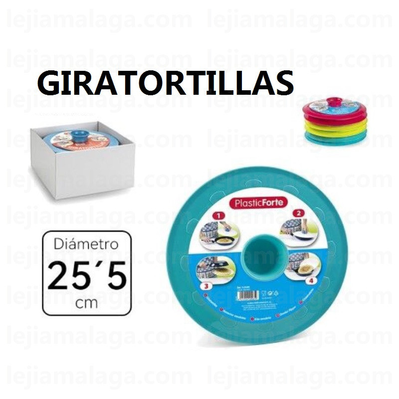 GIRATORTILLAS PEQUEÑA 25.5CM COLOR SURTIDO PLASTICFORTE
