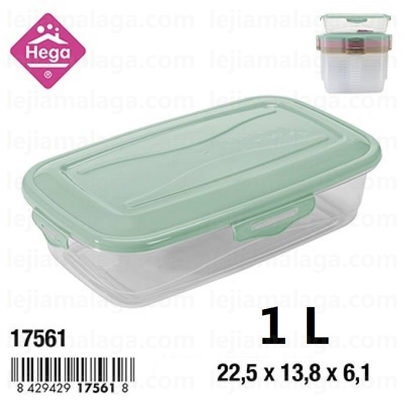 FIAMBRERA PARIS RECTANGULAR 1 L COLOR PASTEL