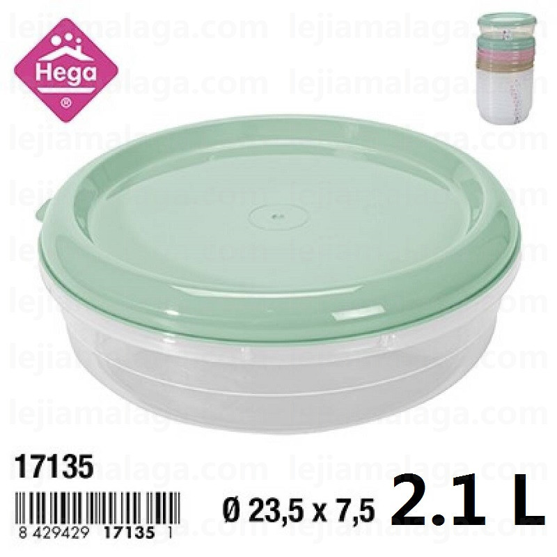FIAMBRERA ROMA TORTILLERA REDONDA 2,1 L COLOR PASTEL