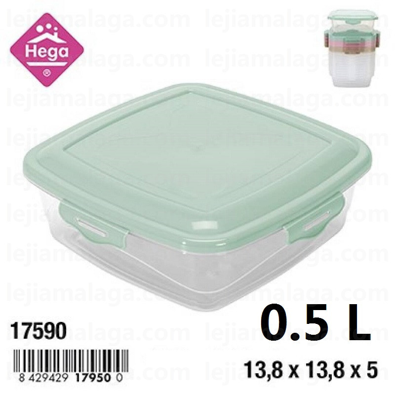 FIAMBRERA LONDON CUADRADA 0,5 L COLOR PASTEL