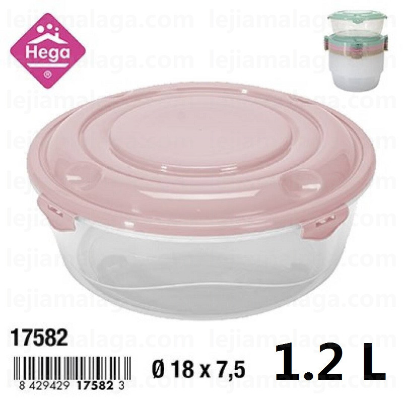 FIAMBRERA HEGA MOSCU REDONDA 1,2 L COLOR PASTEL