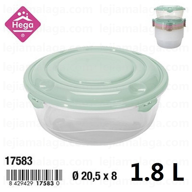 FIAMBRERA HEGA MOSCU REDONDA 1,8 L COLOR PASTEL