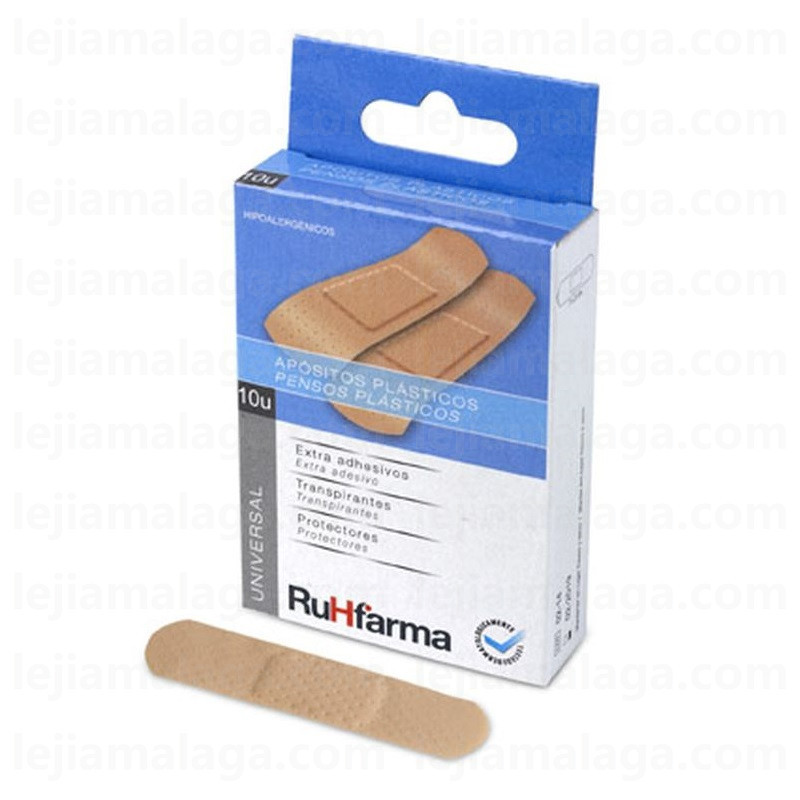 Apósitos adhesivos hipoalergénicos de color natural 10 UNDS Ruhfarma