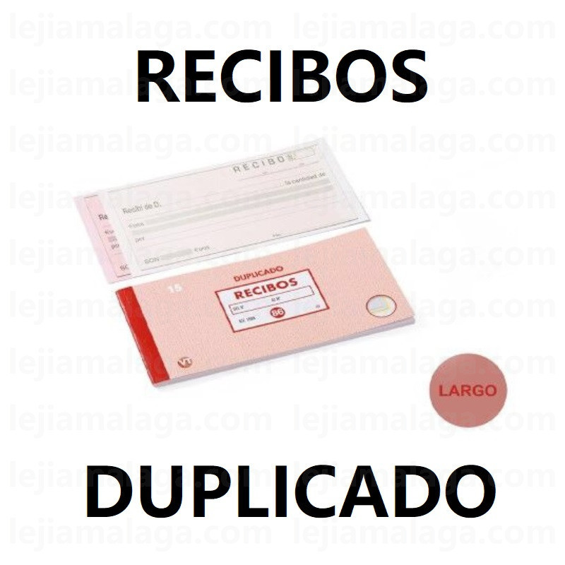 TALONARIO RECIBOS DUPLICADOS LARGO