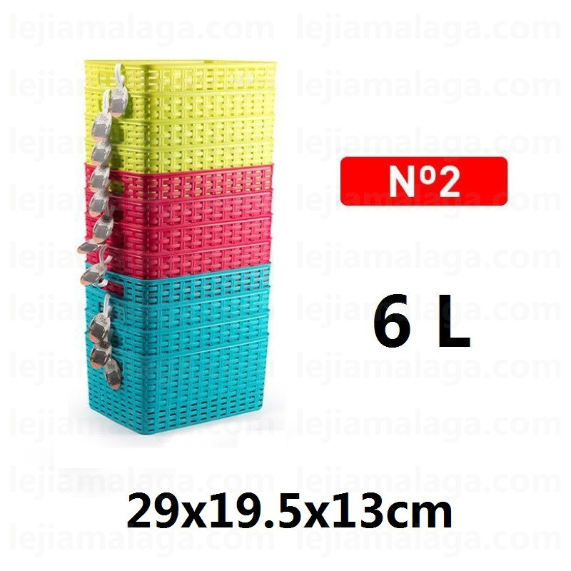 CESTA MIMBRE RATTAN N2 6L 29x19.5x13cm COLOR SURTIDO
