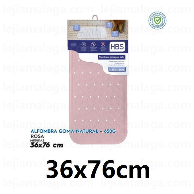 ALFOMBRA HBS GOMA 36X76CM COLOR ROSA