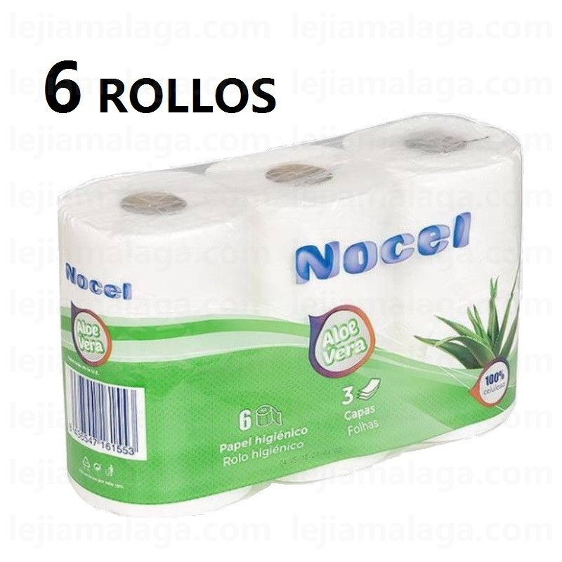 NOCEL PAPEL HIGIENICO 6 ROLLOS ALOE VERA