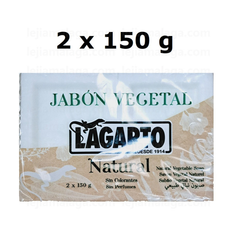JABON LAGARTO BLANCO VEGETAL NATURAL 2*150 GRS