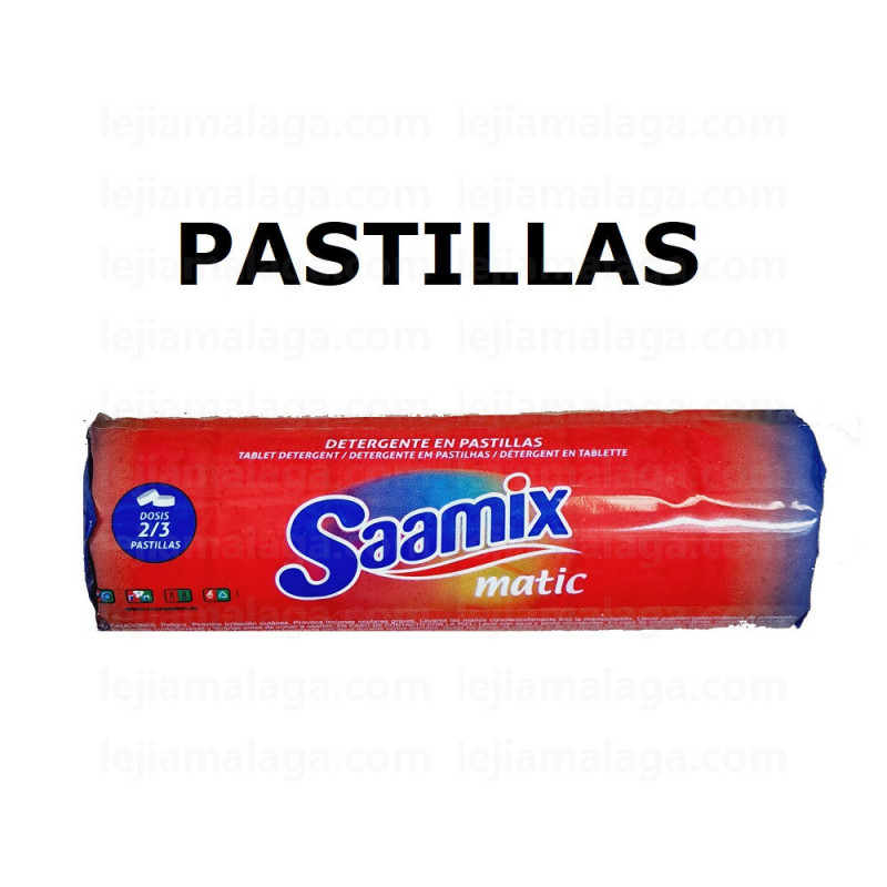 DETERGENTE EN PASTILLAS SAAMIX MATIC DOSIS 2/3 PASTILLAS
