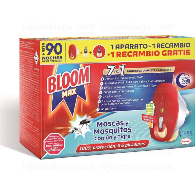 Bloom Insecticida Aparato Eléctrico+2 Recambios Max Mosc