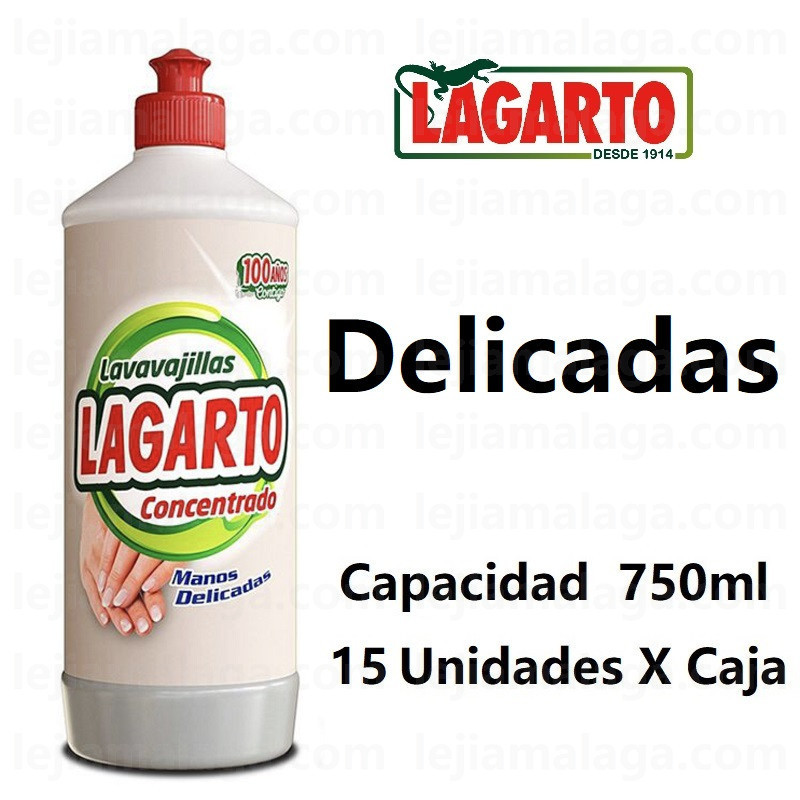 8410761700088Lavavajillas Concentrado Manos Delicadas Lagarto 750ml